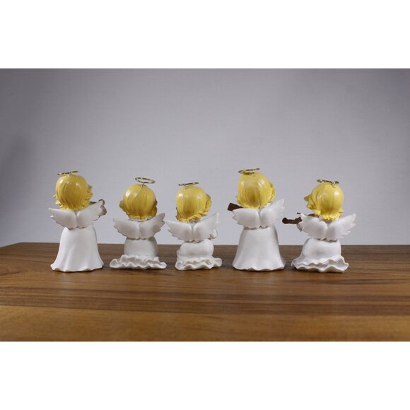 1990s Angel orchestra Christmas figurines, Angel musicians holiday home decor - Picture 4 of 10